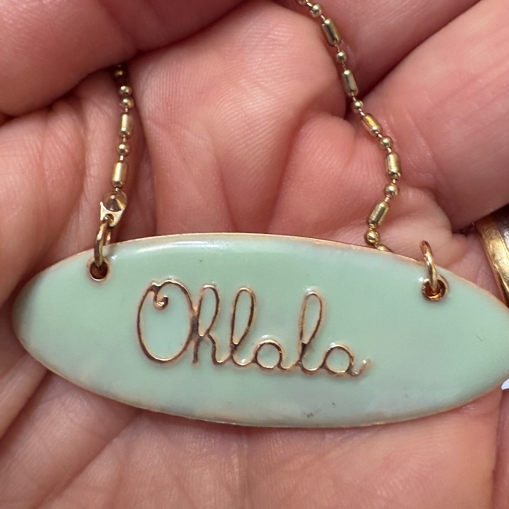 Bala Booste Gold and Mint 'Ohlala' Necklace